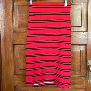 2XL LLR pencil skirt. Red with black stripes ❤️